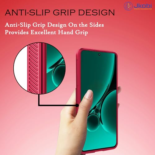 Image of Jkobi Back Cover Case for Xiaomi Redmi 12C (Matte Liquid Silicone | Micro-Fiber Cloth Inside | Camera Protection | Shockproof | Pink)