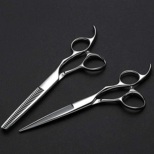 Ciseaux de coiffure noirs et ciseaux amincissants 15.2 cm pour salon