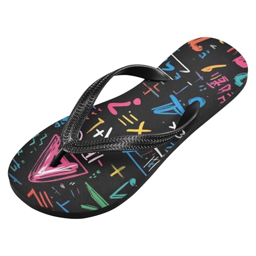 Mathematics Men's Flip Flops Sandals Bathroom Shower Shoes2