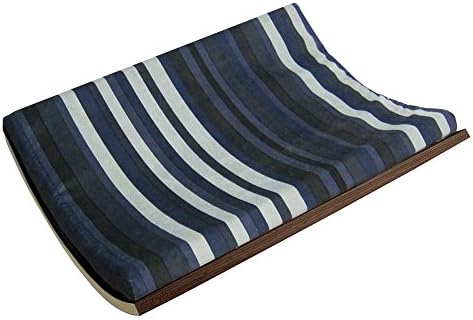Curve Modern Bentwood Wall-Mounted Cat Perch Cat Window Seat Cat Shelf, Walnut/Stripe