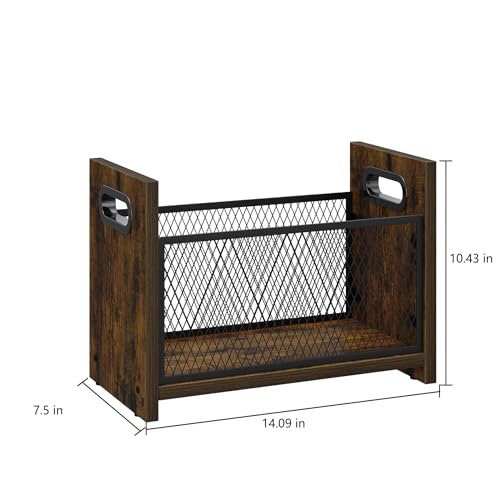 Magazine Rack, Magazine Holder for Desktop and Home Office, Magazine Rack Floor, Magazine File Holder Storage Basket for Letters, Magazines, Books, Newspapers 14.09" L x 7.5" W x 10.43" H - Image 4