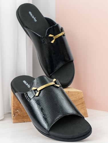 Image of HEALTH FIT Extra Soft Comfortable Traditional Ethnic Chappal /Slippers Wedding & Festive Sliders for Gents /Boys Lightweight flexible TPR sole & Easy-to-wear slip-on design cushioned for Men HF7017