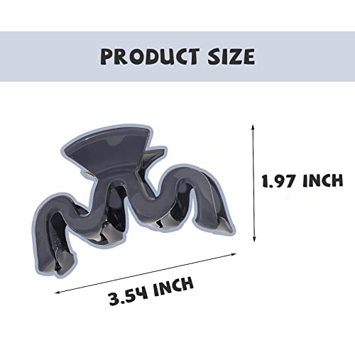 Bakores 6Pcs Wavy Claw Clip Barrettes, Acrylic Hair Claw Clips, Simple And Classic Ladies Hair Accessories For Straight Hair, Curly Hair, Thick Hair And Thin Hair #TOP1