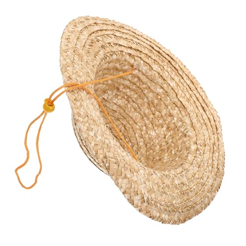Chapeau de paille tressé fille large bord kaki de plein air