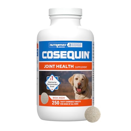 Nutramax Cosequin for Dogs Joint Health Supplement, Contains Glucosamine for Dogs, Plus Chondroitin and MSM, Supports Healthy Joints, Chewable Tablets, 250 Count