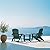 Plawdlik Folding Adirondack Chair, SGS Tested, Wooden Textured with Cup Holder, Heavy All-Weather HDPE Comfortable Set Poolside Backyard Lawn Green Set 2