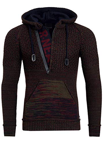 Rusty Neal Heren pullover zware grof gebreide trui met ronde hals in