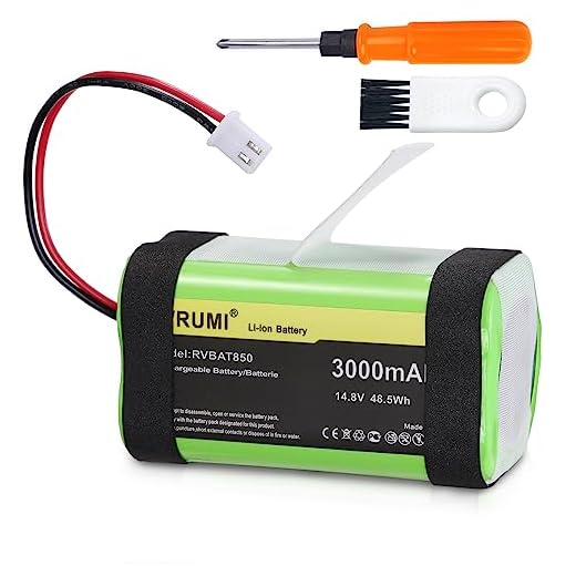 WRUMI Replacement RVBAT850 Battery for Shark Ion, RV700_N, RV720_N, RV725_N, RV750_N, RV761, RV850, RV850C, RV850WV, RV851WV, RV850BRN, AV751, AV752, AV753 Robot Vacuum Cleaners 3000mAh