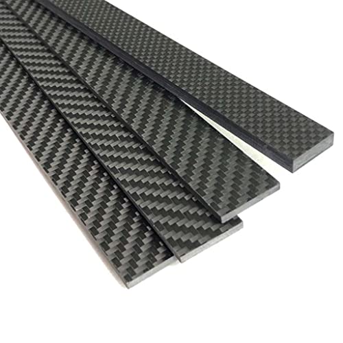 1pcs 3K Carbon Fiber Sheet Thickness 0.2-6mm High Strength Carbon Fiber Board Carbon Strip Carbon Flat Strip (Color : 0.5x30x590mm)