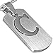 Produktbild ORDO Diamonds® Stahlanhänger, Anhänger aus 316L Stahl, Anhänger aus Chirurgenstahl, unisex Anhänger, glänzender Buchstabe"C", abnehmbare Mitte, 17 x 32 mm