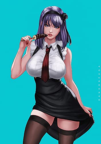 Poster Bubble Shidare Hotaru Dagashi Kashi Anime Girls Women Purple Hair Matte Finish Paper Poster Print (Multicolor)PB-7702