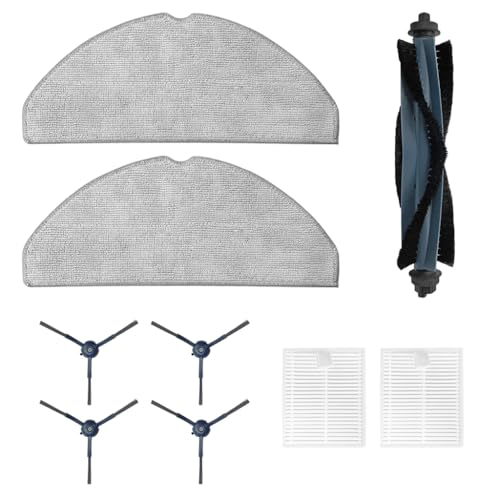 Image of HASTHIP 9Pcs Replacement Parts Compatible with Eufy G50 Hybrid / L60 Hybrid Robot Vacuum Cleaner, Replacement Accessories with 1 Main Roller Brush, 2 Microfiber Mops, 2 Filters, 4 Side Brushes