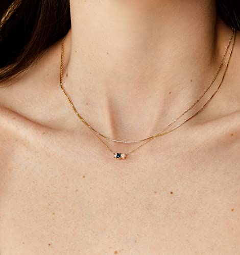 Vavily Minimalist Thin Gold Chain 18K Gold Thin Box Chain Necklace Short Small Gold Chain Choker Necklaces For Women #TOP2