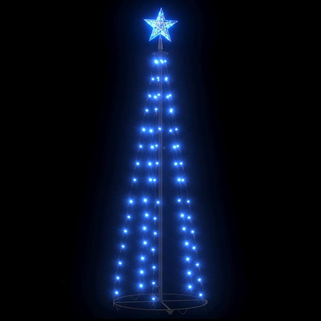 vidaXL Christmas Cone Tree 70 LEDs Decoration Home Indoor Outdoor Decor Seasonal Holiday Decoration Ornament Christmas Xmas Tree Blue