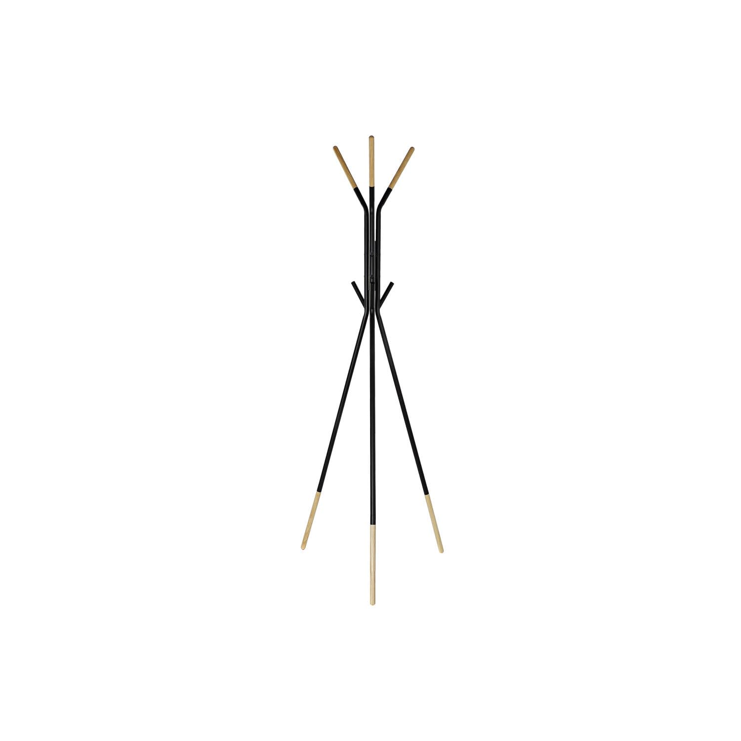 Perchero de acero de alta calidad con madera de hevea un diseño de 179 cm de elegancia