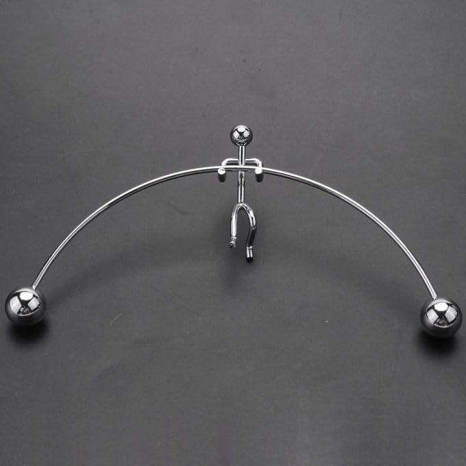 Image of FRYIO Adult Stainless Steel Balancing Toy | Engular Momentum Silver Pole Balancing Man | Stress Relief Motion Toy (Pole Balancing)