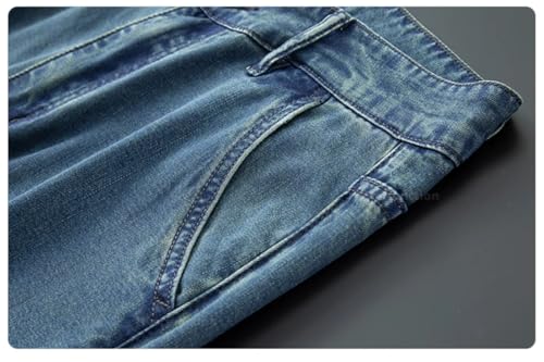 Men's Summer Baggy Jeans Lyocell Ultra Thin Pants Clothing Stretch Loose Straight Drape Denim Trousers3