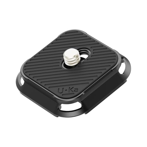 ULANZI Uka用クイックシュープレート 38mmアルカスイス対応互換 ショルダーストラップに対応 カメラアクセサリー 1/4"ネジ 緩み防止 クイックマウント コンパクト 三脚/カメラ用 UKA02に対応のサムネイル
