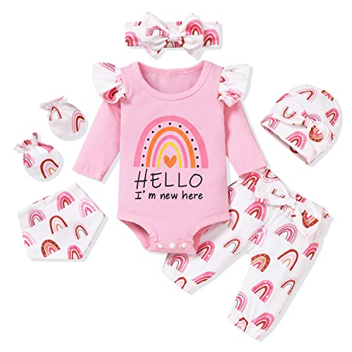 Image of Aalizzwell Baby Girl Long Sleeve Floral Fall Winter Outfit