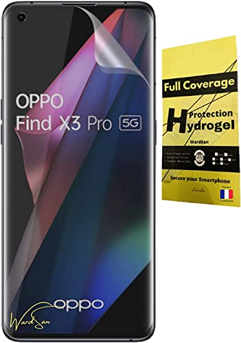 WardSan [Pack 2 Pieces For OPPO Find X3 Pro/Find X3 3D Hydrogel Screen Protector Films with Selfie Finger Phone Holder