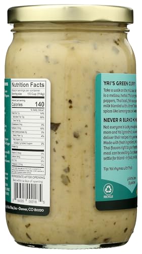 Yai's Thai Green Coconut Curry Sauce 16 Ounce