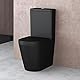 doporro Design Stand WC spülrandlos inkl. Softclose Absenkautomatik 36x63x82cm Stand-Toilette Schwarz 108T