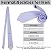LMHCISO Solid Lavender Tie for Men, Formal Tuxedo Necktie, Business Suit Accessory for Weddings and Father's Day