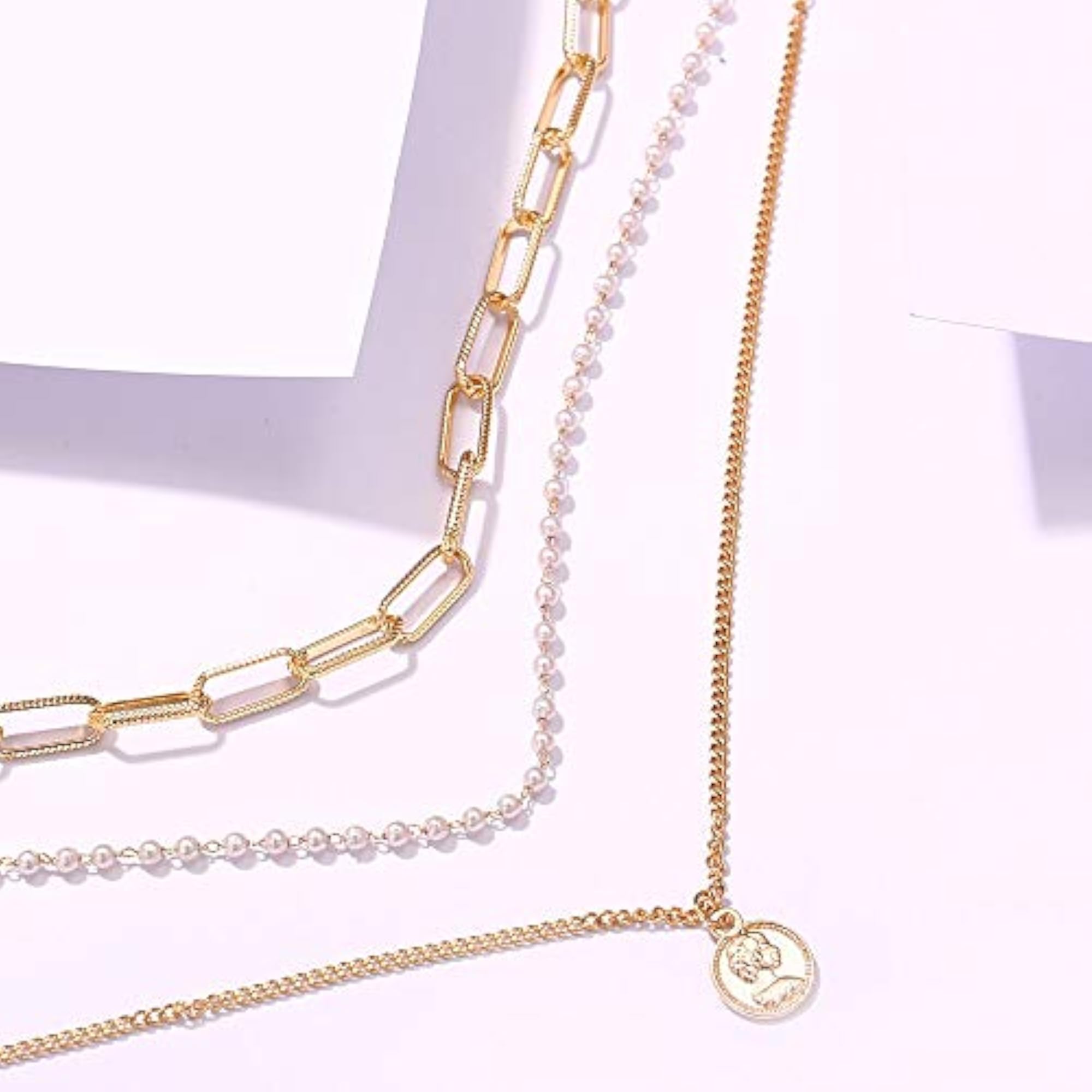 Multilayer Western CZ Neck Chain Necklace