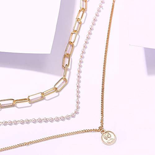 Multilayer Western CZ Neck Chain Necklace