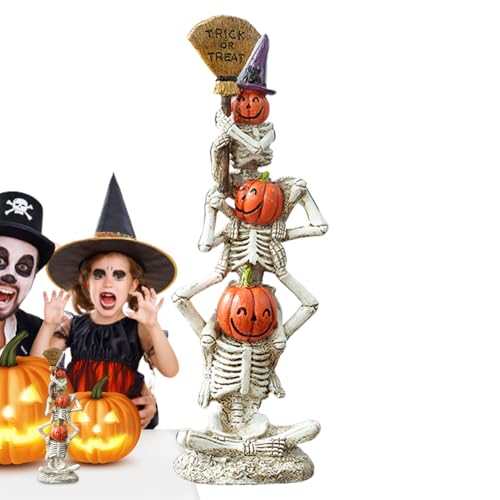 Évitez les décors fragiles avec ce squelette Halloween résistant