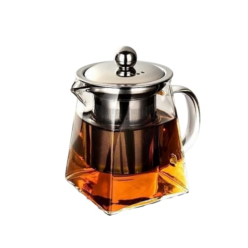 RYAKOIM ティーポット 急須 ガラス ガラスティーポット 茶こし ガラス tea pot 紅茶ポット 麦茶ポット ティーセット 透明 耐熱ガラス フルーツティー リーフティー 花茶 麦茶 茶ポット 茶? 茶器 おしゃれ 350-950ml (950m