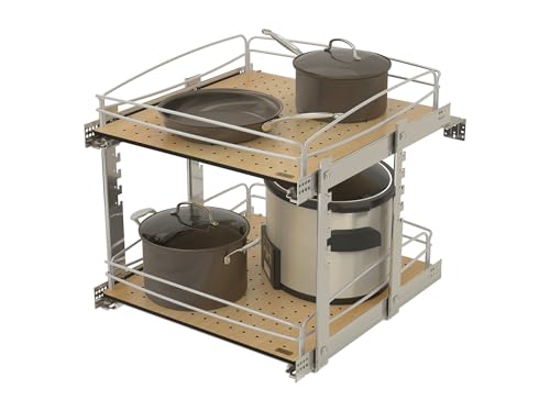 Image of Rev-A-Shelf Dual Pullout Organizer for Cabinets, Min Opening Width 20 inch