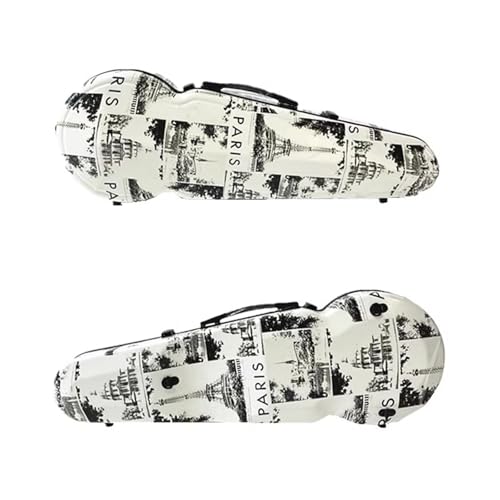 カーボンファイバー製ビオラケース、15〜16.5インチ対応ユニバーサルビオラケース、温度計内蔵、ダブルショルダーストラップ、厚手の裏地、軽量で丈夫なハードシェル、防水性、頑丈なハンドル,A