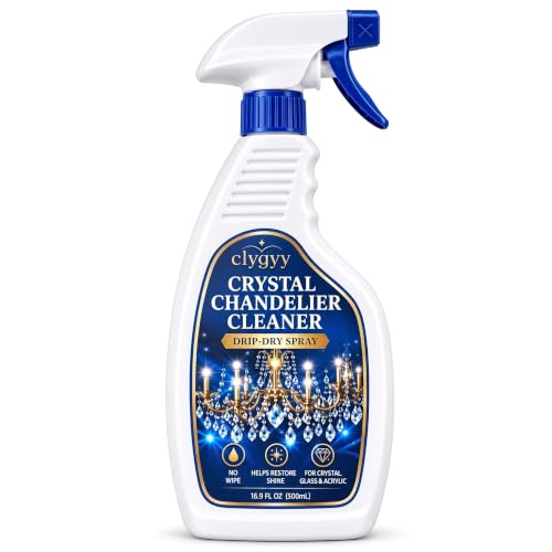 Chandelier Cleaner Drip Dry Spray No Wipe for Crystal Glass, 16.9 Fl Oz
