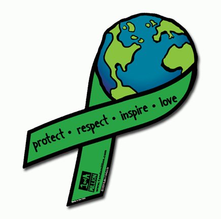 100% Organic Cotton Canvas Earth Tote Bag & Earth Ribbon Magnet2