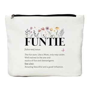 Funtie Definition Cosmetic Bag, Aunt Gifts, Auntie Gift Ideas, Funny Aunt Makeup Bag, Best Aunt Ever Gifts, Aunt Gifts from Niece Nephew Mothers Day Birthday Appreciation Gifts for Women Auntie Aunty Funtie Definition Cosmetic Bag Aunt Gifts Auntie Gift Ideas Funny Aunt Makeup Bag Best Aunt Ever Gifts Aunt Gifts from Niece Nephew Mothers Day Birthday Appreciation Gifts for Women Auntie Aunty