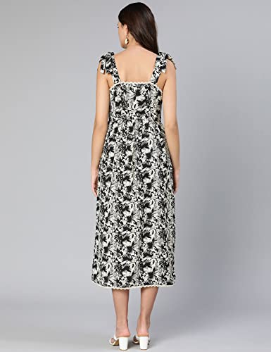 Image of oxolloxo Truffle Orange Printed Women Long Dress