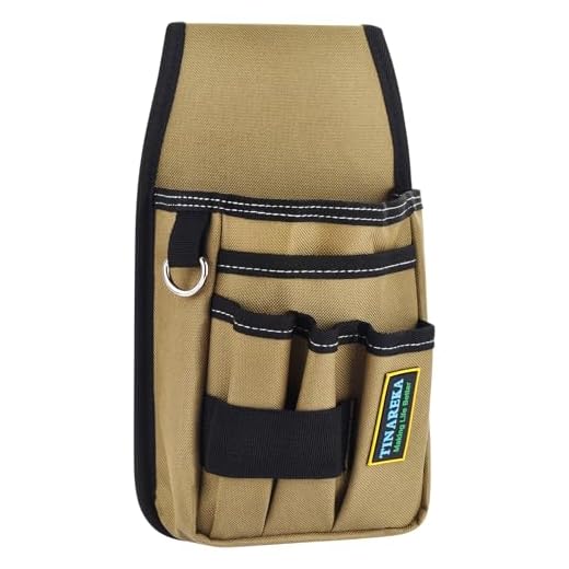 TINAREKA Small Tool Pouch with Belt Clip - Utility Electrician Pouch,Multipurpose Storage Organizer Tools Bag for Electrician Mechanic, Gift for Men