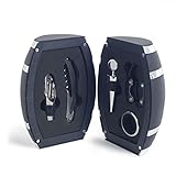 ROCKING GIFTS Kit somelier Barril con 5 Accesorios para Vino, 13x17 cm