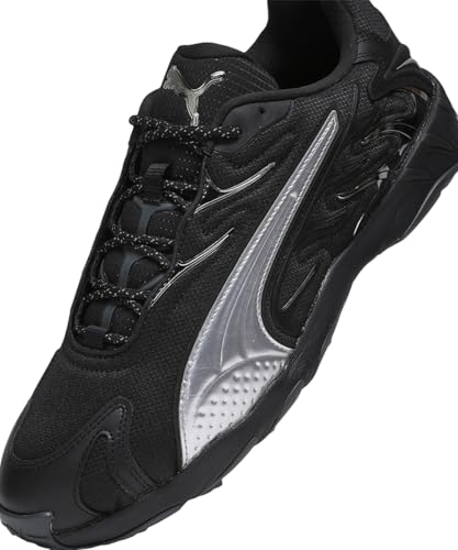 Image of PUMA , Unisex-Adult, Inhale Smile, Black-Silver, Sneaker, 8UK, (40258903)