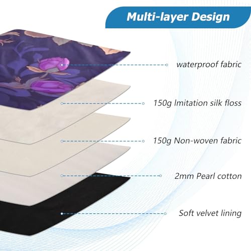Funda para laptop 13-14 pulgadas con diseño floral impermeable miniatura 4