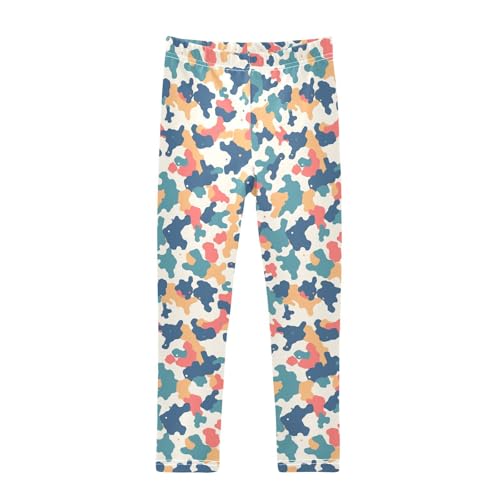 KLL Military Camouflage Pattern Safari Toddler Girls' Active Leggings Fashion Full Length Sweatpants Exercise