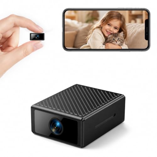 Caméra cachée 4K Ultra HD WiFi vision nocturne 160°, détection mouvement, batterie