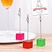 VORCOOL 10pcs Cube Base Memo Photo Holder Mother's Day Card Paper Note Clip (Random Color)