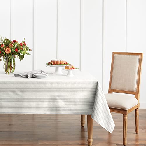 Martha Stewart Daisy Stripe Tablecloth Single Pack, Beige/Brown, 60"x102" by Martha Stewart - Image 6