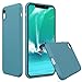 Peakally Cover per iPhone XR in TPU Nero Opaco, Morbido TPU Custodia Cover Slim Anti Scivolo-Spazio Blu