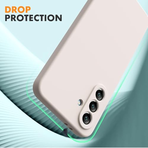 Image of DIZORO Microfiber Candy Case for Samsung A36 5G Smooth Touch Cushion Liquid Soft Silicone Gel Rubber Phone Cases Non-Slip Full Body Protective Shockproof Back Cover (Stone Grey)