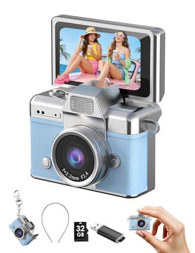 DollRank Mini Keychain Camera, 1080P Portable Digital Camera with 1.47”