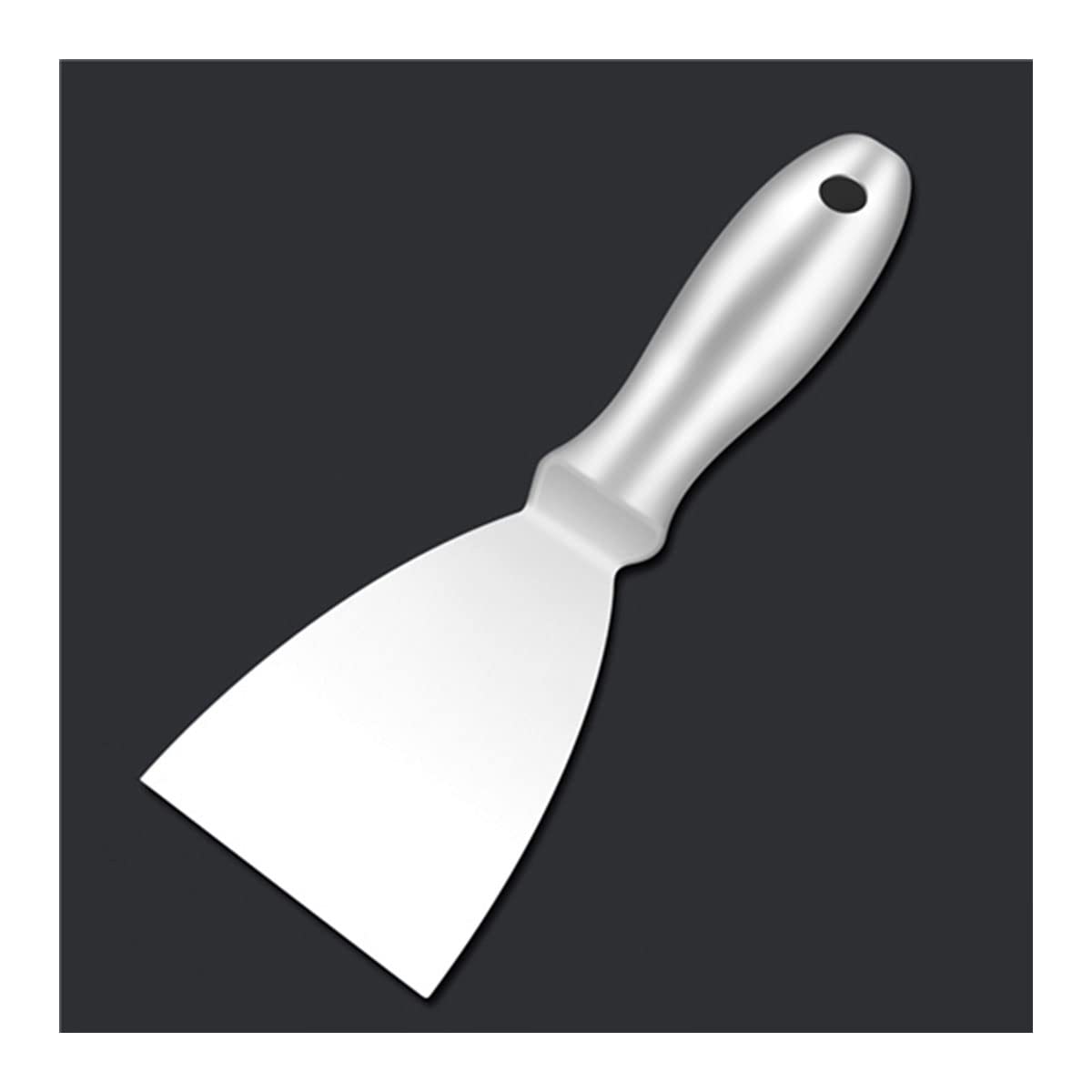 Cuchillo raspador de masilla, cuchillo for masilla de acero inoxidable, herramienta raspadora de metal for paneles de yeso, masilla, calcomanías, papel tapiz, hornear, masilla, parchar y pintar, 2 pul