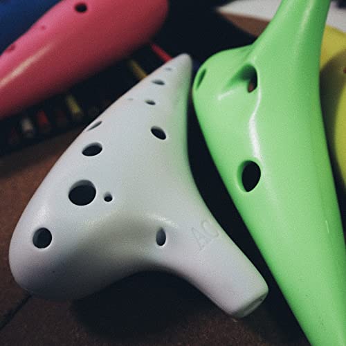 Aestivate Plastic Ocarina Instrument 12 Hole Ocarina Alto C 12-Hole Ocarina Instrument Easy Instrument Pointed Ocarina(White) - Thumbnail 5